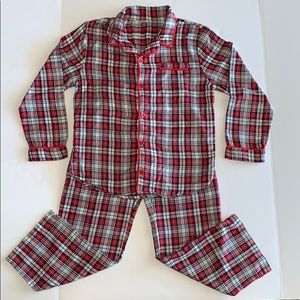 Red plaid Pajama set LS top and pants 10